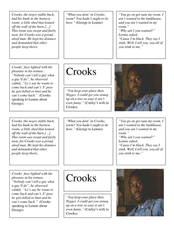 Of Mice and Men Key Quote revision posters