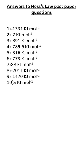 Hess's law