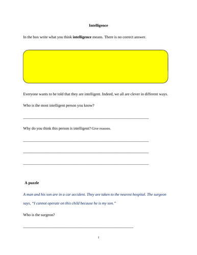 What is Intelligence? A Lesson in Thinking and Understanding