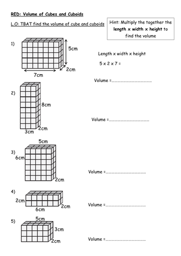 Finding the volume of a cuboid RAG