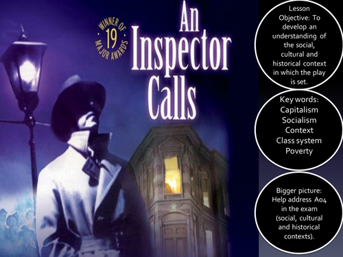 AQA GCSE English Literature An Inspector Calls Social and Historical Context full Ofsted plan