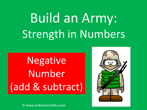 Build an Army: Negative Numbers (add and subtract)