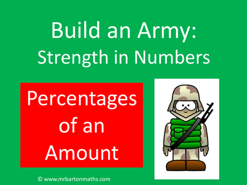 Build an Army: Percentages of an Amount