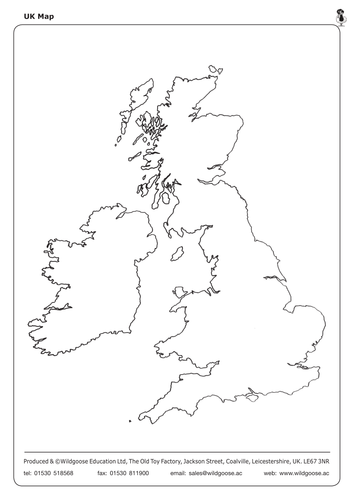 Label the UK and outline Maps