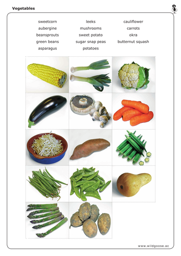 Name the vegetables!