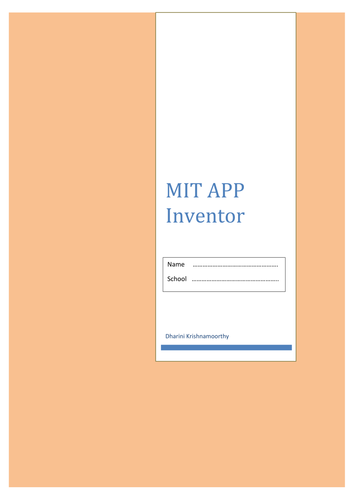 MIT APP Inventor basics