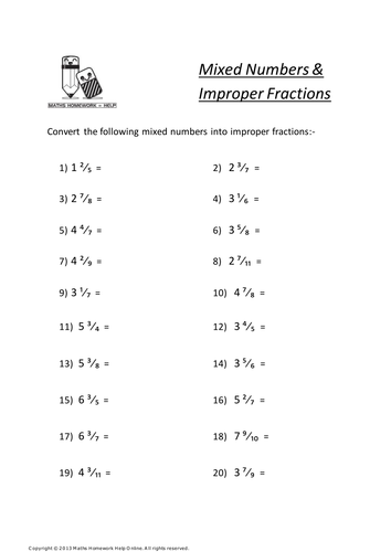Fractions Worksheets