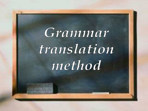 Grammar translation method