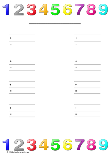 Fun Maths Worksheet - Addtion, Subtraction, Multiplication and Division