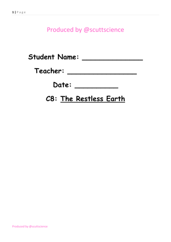 Restless Earth Support Booklet