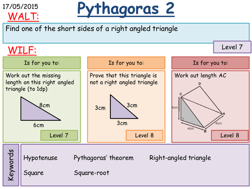 Pythagoras Finding the shorter Side