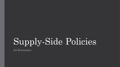 Supply-Side Policies