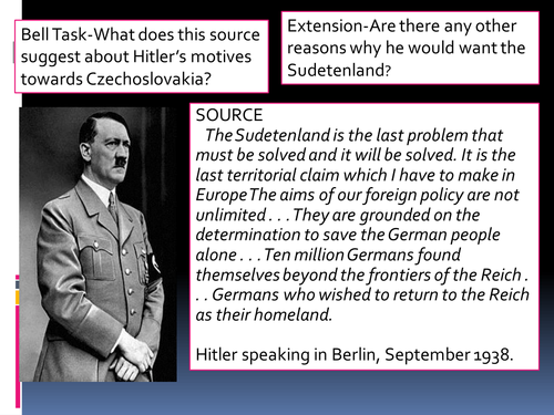 Sudentenland Crisis-Hitlers Foreign Policy