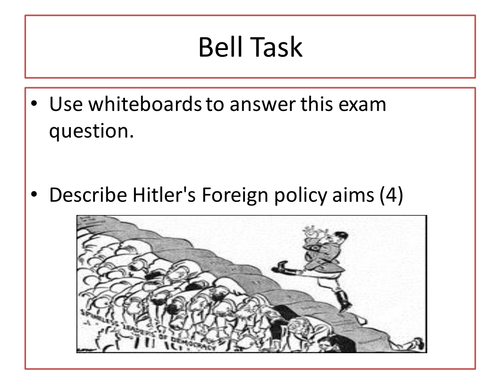 Causes of WWII-Revision lesson and assessment for OCR 