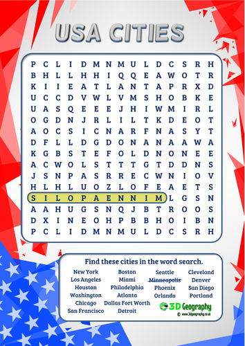 uk cities word search by idj teaching resources tes
