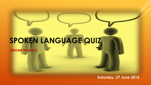 Spoken Language Terms Quiz