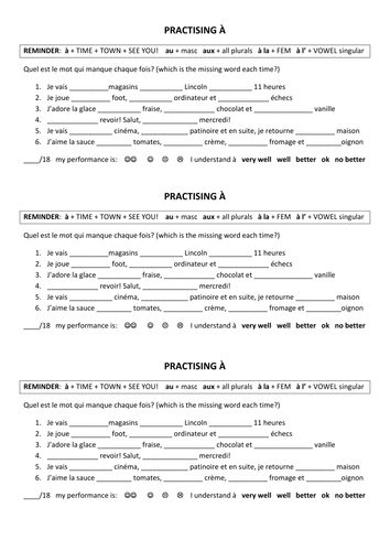 Yr9 French grammar revision