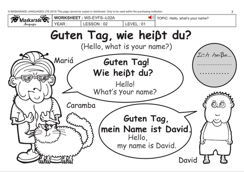 KS1- GERMAN-Level 1-Greetings