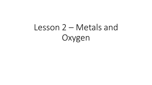 Metals and Oxygen