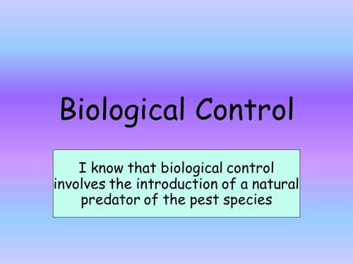 Introduced Species and Biological Control