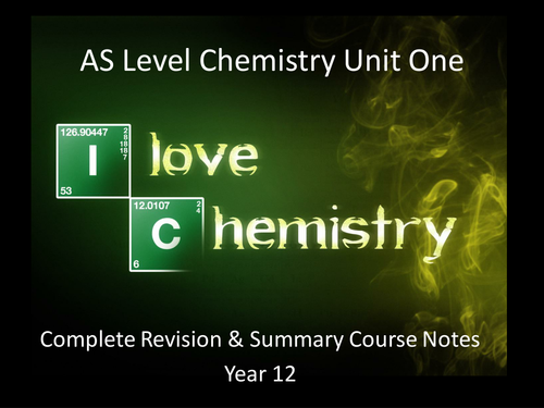 AQA AS Level Chemistry Complete Revision Summary Exam Q & Worksheets Course-over 140 Slides OCR Edex
