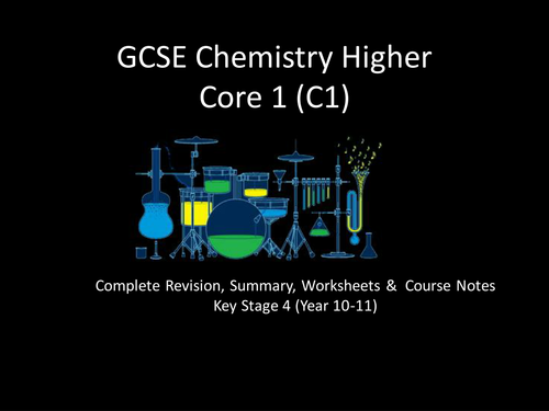 AQA GCSE Higer Chemistry Complete Revision Summary Exam Q & Worksheets Course-over 60 Slides