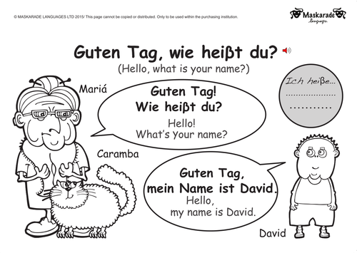 KS1 GERMAN: Greetings, Age, Gender, Manners