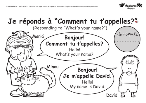 KS1 FRENCH: Level 1: Greetings- Age -Gender-Manners