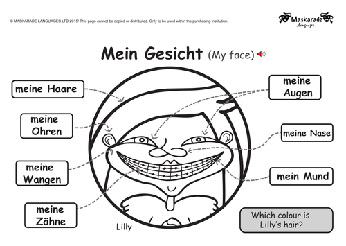 KS1 GERMAN: Level 1: Face-Body-Getting Ready