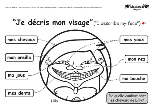 KS1 FRENCH: Level 1: Face-Body-Getting Ready