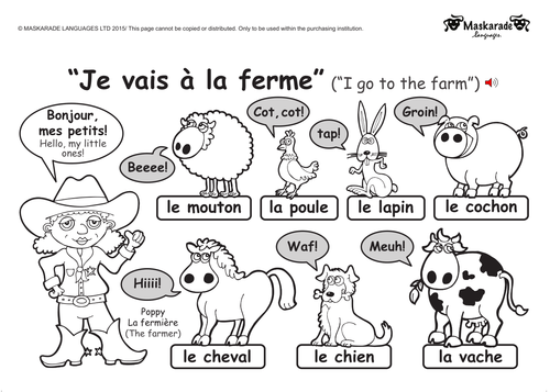 KS1 FRENCH: level 1: Farm and Zoo animals