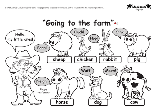 KS1 ENGLISH: Level 1: Farm and Zoo animals | Teaching Resources
