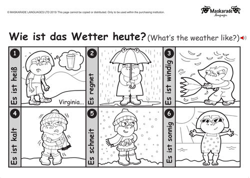 KS1 GERMAN: Level 1: Clothes, Weather & Holidays
