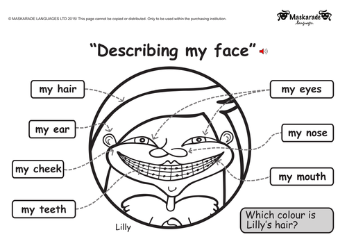 KS1-ENGLISH: Level 1: FACE-BODY-GETTING READY