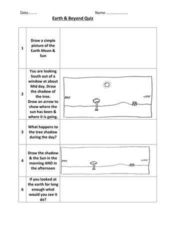 Earth and Beyond quiz