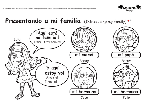 KS1-SPANISH: Level 1: My family
