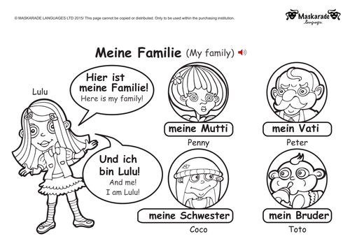GERMAN: Level 1: My family