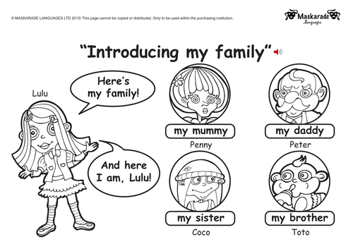 ENGLISH: Level 1: My family