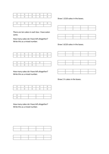 Visual mixed numbers | Teaching Resources