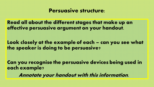 Persuasive writing for top sets: 'It's all Greek to me!'