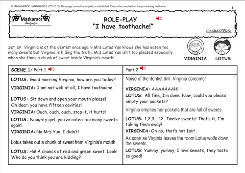 ENGLISH ROLE-PLAY: I have toothache