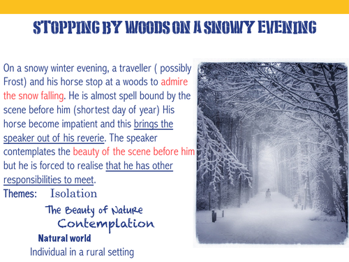 Paraphrase stopping by woods on a snowy evening