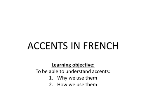accents in French