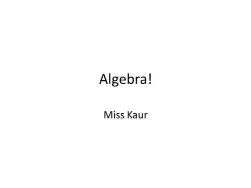 Factorising linear and Quadratics - Algebra KS3