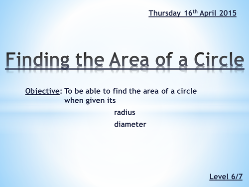 Area of a circle, semi circle, quarter and composite - KS3