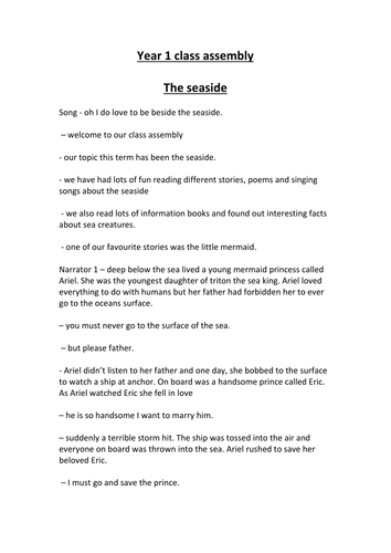 Seaside topic assembly