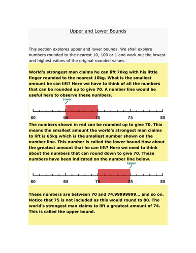 upper and lower bounds