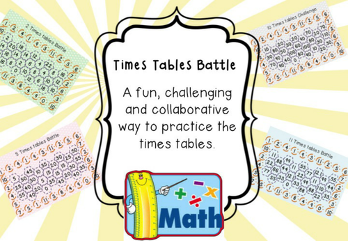 2 - 11 times tables board game