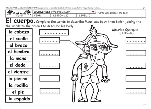 SPANISH KS2 Level 2: The body