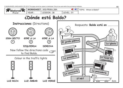 SPANISH KS2 Level 1: Directions